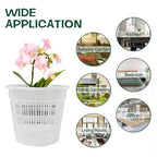 11/14/16/19cm Mesh Pot Root Control Transparent Flowerpot Breathable Plastic Growth Garden Flower Pot Container B9G7
