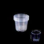 5 Pieces 6 Sizes 3/3.5/4/5/6/7 Inches Greenhouse Transparent Plastic Flowerpot Drainage Hole Pot Breathable Nursery Flower Pot