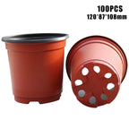 50/100pcs Seeding Nursery Pot Soft Plant Nursery Pots Flowerpot Plastic Grow Box Home Garden Planting Accessories 9-14cm
