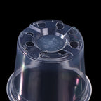 5 Pieces 6 Sizes 3/3.5/4/5/6/7 Inches Greenhouse Transparent Plastic Flowerpot Drainage Hole Pot Breathable Nursery Flower Pot