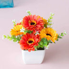 In Pot Artificial Potted Plant Garden Decoration Home Decor Room Decoration Fake Plants Outdoor Artificial Flowers