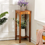 【Breeins】2-Tier Bamboo Plant Stand Classic Chinese Style Flower Stand Home Office Decoration Freestanding