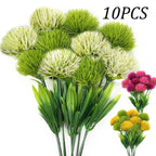 10PCS Mixed Artificial Dandelion Flowers Plastic Fake Flower Bouquet for Wedding Table Arrangement DIY Home Party Decoration
