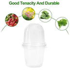 5Pcs Seedling Nursery Pots Transparent Pastic Flower Plant Seed Stater Cup with Cover Garden Mini Flowerpot Humidity Dome