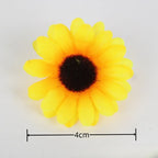 30-150Pcs Yellow Artificial Flower Heads Craft Floral Embellishments Wreaths Wedding Artificial Sunflower Flowers Decoration
