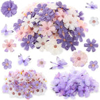 Purple Artificial Flowers Silk Fake Flowers for Home Decor Garden Wedding Decoration Bride Craft Gifts Wreath Bouquet Accessory