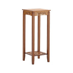 【Breeins】2-Tier Bamboo Plant Stand Classic Chinese Style Flower Stand Home Office Decoration Freestanding