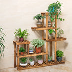【Lifeideas】Rustic Large Multi-Tiered Wooden Plant Stand