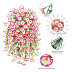 Artificial Flower New Artificial Hanging Flowers and Plants Easter Decoration 2025 UV-resistant and Realistic Room Decor Wedding