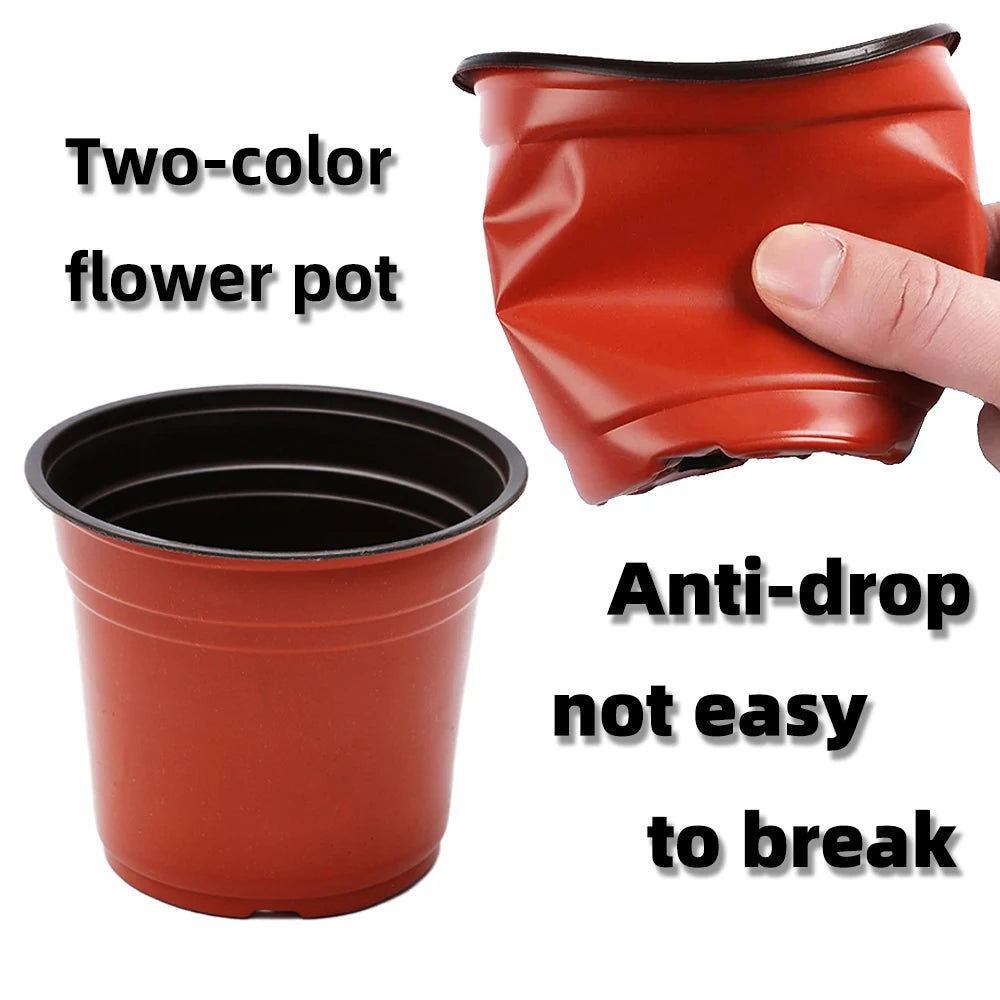 4 Size Plant Pot Garden Nursery Seed Starting Flowerpots Lightweight Succulent Seedling Tray Flower Vegetable Container Box