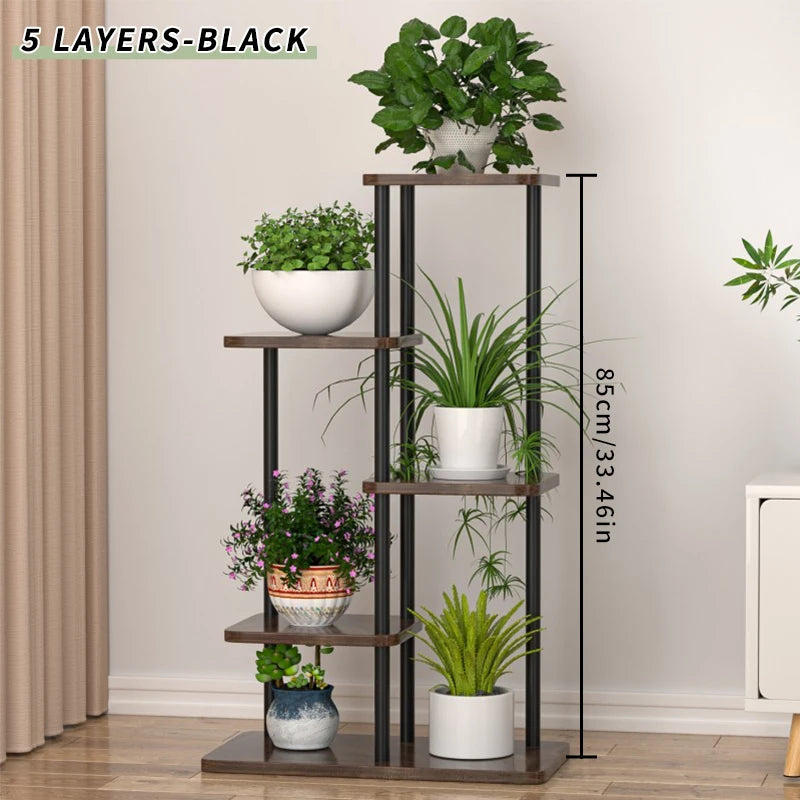 Plant Stand Stand For Flowers Wooden Shelf 5/6/8Layers Display Stand Storage Shelf Pot Rack Organizer Home Garden Decoration