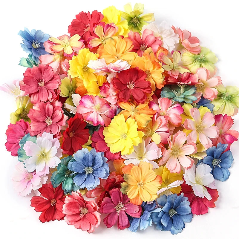 10/20/50Pcs Artificial Flowers Rose Head For Home Decor Fake Flower DIY Craft Wreath Accessories For Marriage Wedding Decoration