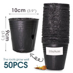 Black Plastic Seedling Pots Flower Plant Grow Container for Agriculture Vegetable Garden Nursery Transplant Growth Nutrition Bag