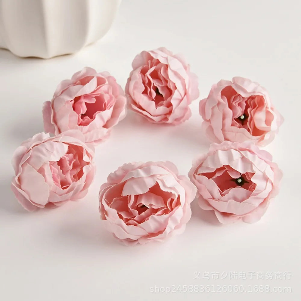 10/20Pcs Rose Artificial Flowers Heads for Home Decortion Party Wedding Decor Accessories Garden Crafts Manual Christmas Wreath