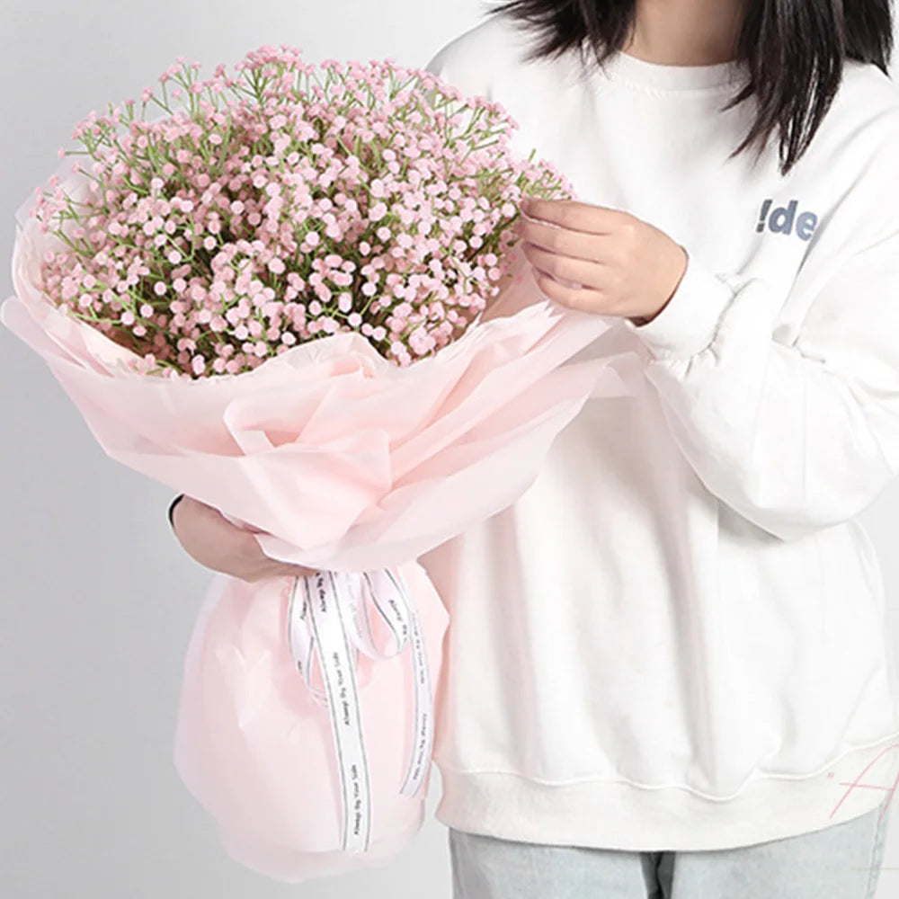 108Heads 63cm Babies Breath Artificial Flowers Plastic Gypsophila DIY Floral Bouquets For Handmade Wedding Party Home Decoration