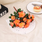 Outdoor Fall Artificial Red Azalea High Quality Flowers Bushes UV Resistant Decor Fake Flowers Home Decorations Small For Garden