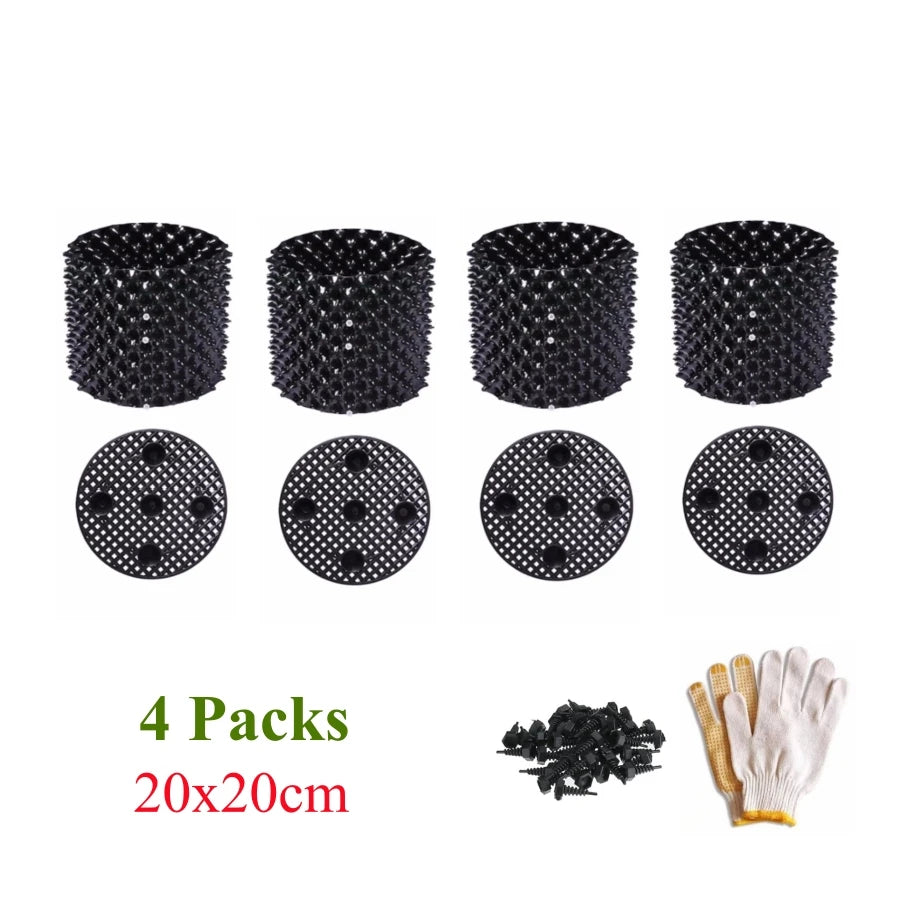 4 Packs Air Pruning Plant Root Control Nursery Pots Trainer Fast Root Grow Container Garden Bonsai Transplant Tool Nersery Pot