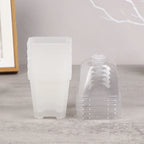 5Pcs Square Small Flower Pot Nursery Pot With Humidity Dome Transparent Gardening Pot Square Flower Starting Pots