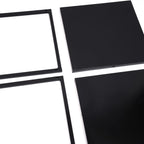 2PCS Black Plant Stand Metal Square Flower Holder Durable Rack Patio Garden For Living Room Decor