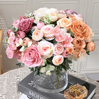 7 Heads Artificial Flowers Silk Peony Rose Hydrangea Bouquet Home Decorations Party Wedding Bride Fake Plants
