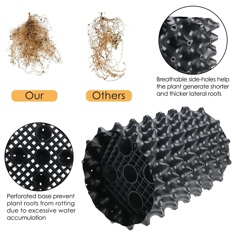 4 Packs Air Pruning Plant Root Control Nursery Pots Trainer Fast Root Grow Container Garden Bonsai Transplant Tool Nersery Pot