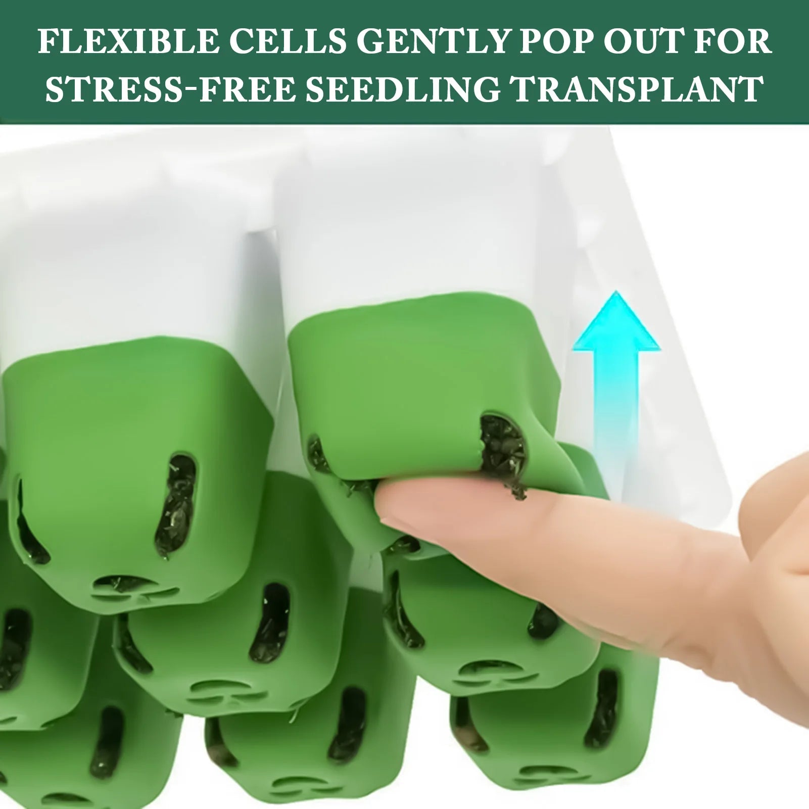 12 Gird Silicone Plants Nursery Pots Breathable Growing Pot with Drain Holes Design for Flower Vegetable Planting