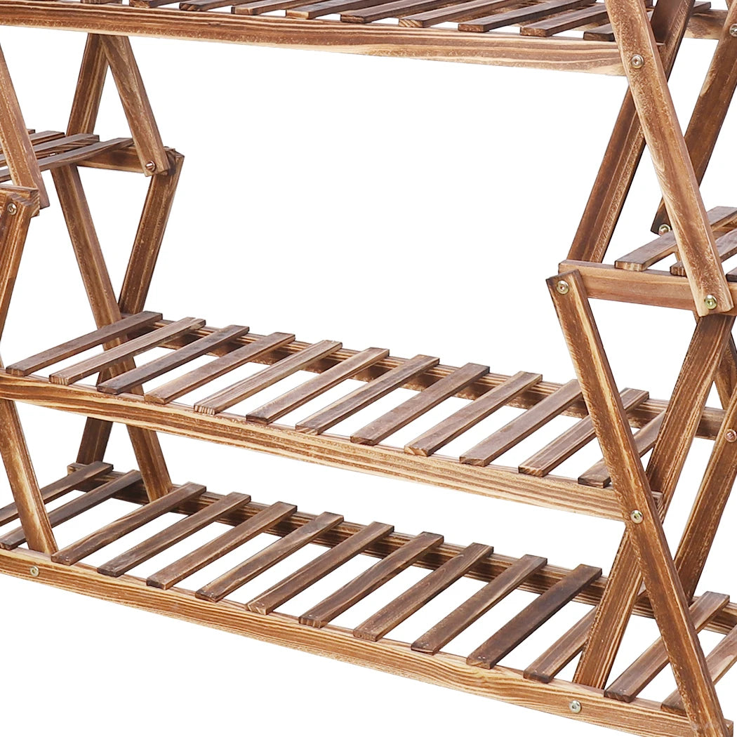 Large Wood Plant Stand Garden Shelves Flower Display Rack for Indoor Outdoor