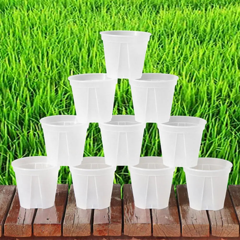 Thickened New Transparent Green Mountain Pot Root Control Pot Rose Green Rose Plastic Flower Pot Gallon Round