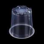 5 Pieces 6 Sizes 3/3.5/4/5/6/7 Inches Greenhouse Transparent Plastic Flowerpot Drainage Hole Pot Breathable Nursery Flower Pot