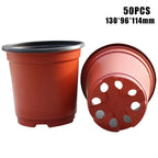 50/100pcs Seeding Nursery Pot Soft Plant Nursery Pots Flowerpot Plastic Grow Box Home Garden Planting Accessories 9-14cm