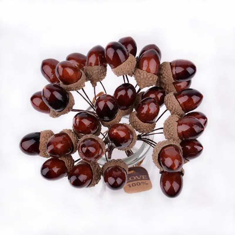 Pine Cones Artificial Flower Bouquets Autumn Decoration Realistic Pine Nut Berry Home Decor Perfect for Wedding Christmas Decor