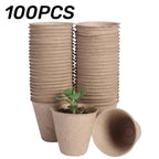 2025 Biodegradable Transplanter Pulp Paper Flower Plant Peat Pots Transplant Seedlings Pots Seed Germination Tray