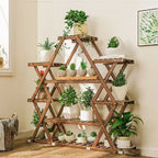 Large Wood Plant Stand Garden Shelves Flower Display Rack for Indoor Outdoor