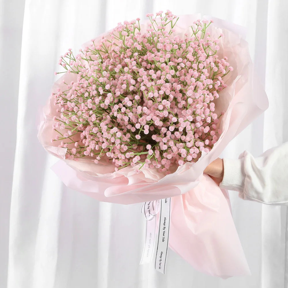 108Heads 63cm Babies Breath Artificial Flowers Plastic Gypsophila DIY Floral Bouquets For Handmade Wedding Party Home Decoration