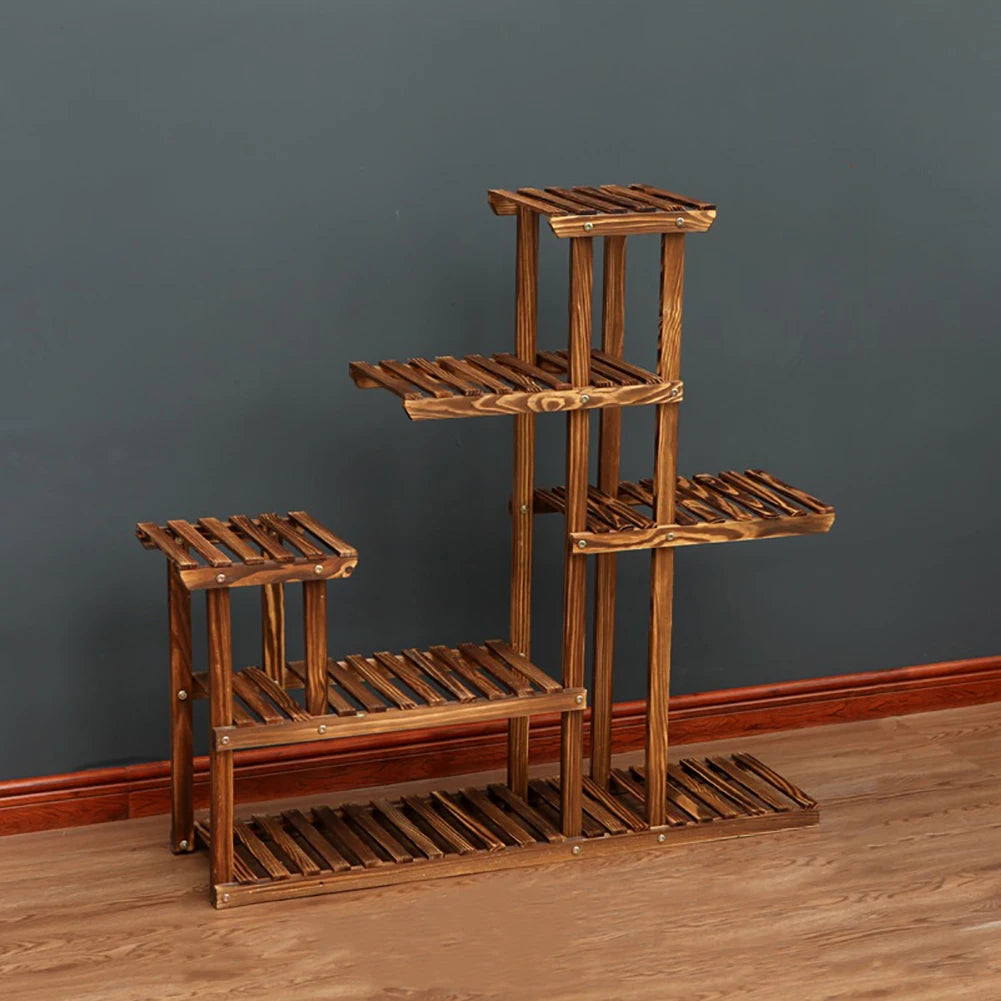 【Lifeideas】Rustic Large Multi-Tiered Wooden Plant Stand