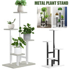 4 platform Iron Flower Stand, 4 Layers Stand Storage Shelf, Iron Art Minimalist Assembled Flower Rack, Size 84*35*24cm