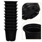 50pcs Black Flower Pots Small Plastic Nursery Pots For Plants With Drainage Ideal For Succulents Seedlings Garden Use