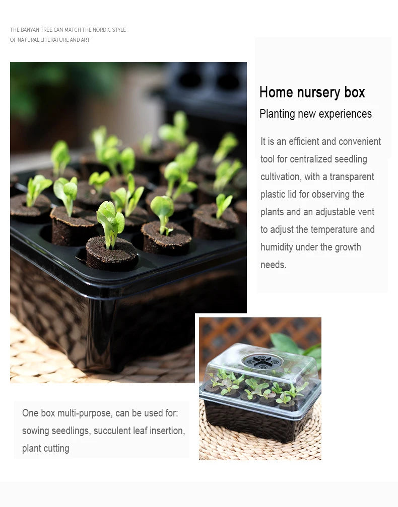 20 Hole Hydroponic Plant Seedling Pots with Intelligent Fill Light Seedling Tray for Fruit Vegetable Gardening Planting Supplies