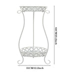 Double-layer retro metal plant stand flower pot display stand European style garden balcony flower pot rack