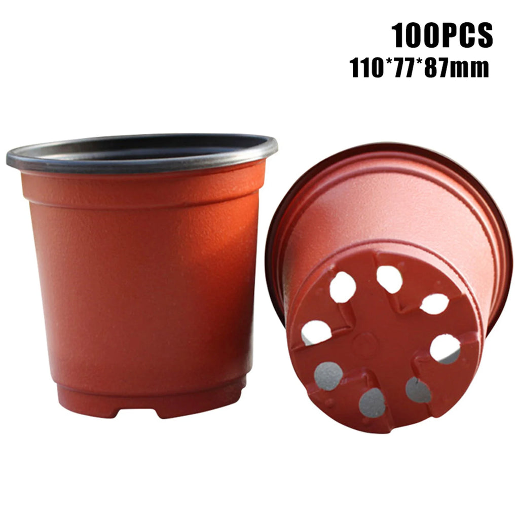 50/100pcs Seeding Nursery Pot Soft Plant Nursery Pots Flowerpot Plastic Grow Box Home Garden Planting Accessories 9-14cm