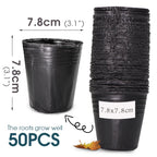 Black Plastic Seedling Pots Flower Plant Grow Container for Agriculture Vegetable Garden Nursery Transplant Growth Nutrition Bag