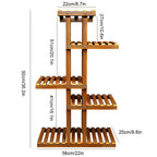 5 Tiers Plant Stand Wood Flower Rack 36in Height Plant Holder 6 Potted Display Storage Shelves Succulent Pot Rack