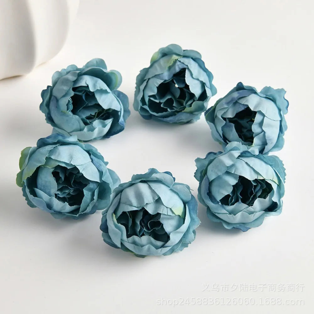 10/20Pcs Rose Artificial Flowers Heads for Home Decortion Party Wedding Decor Accessories Garden Crafts Manual Christmas Wreath