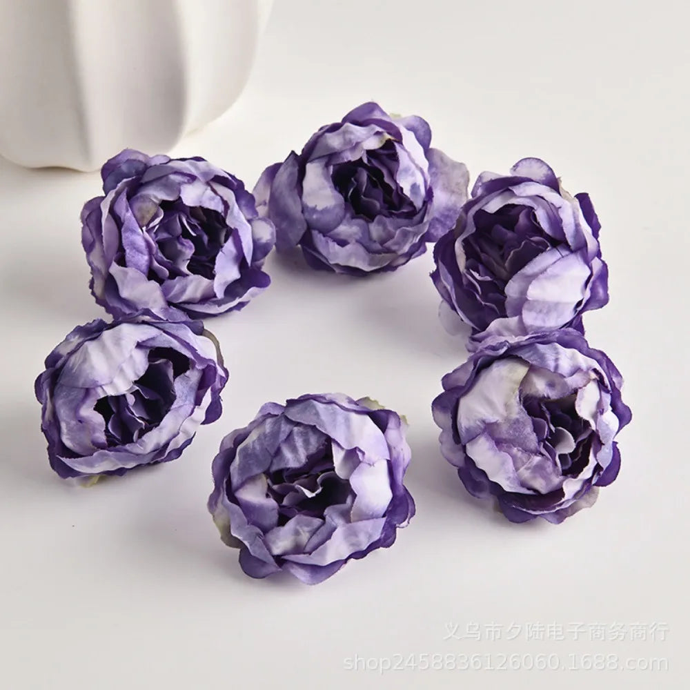 10/20Pcs Rose Artificial Flowers Heads for Home Decortion Party Wedding Decor Accessories Garden Crafts Manual Christmas Wreath