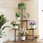 5 Tiered Corner Tall Plant Stand Shelf Floor Display Rack for Living Room Balcony