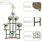 5 Tiered Corner Tall Plant Stand Shelf Floor Display Rack for Living Room Balcony