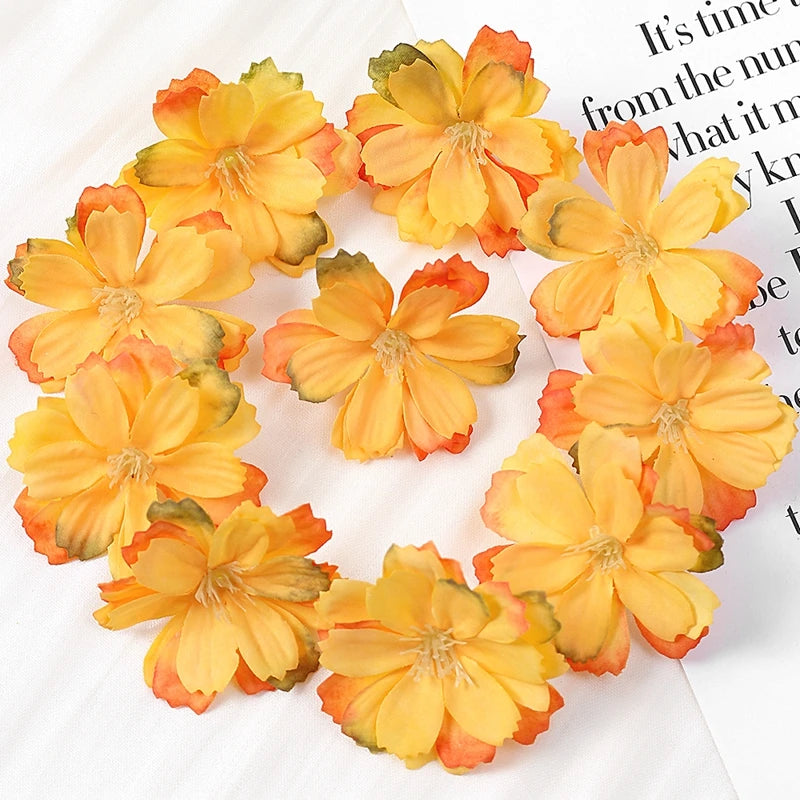 10/20/50Pcs Artificial Flowers Rose Head For Home Decor Fake Flower DIY Craft Wreath Accessories For Marriage Wedding Decoration