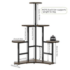 5 Tiered Corner Tall Plant Stand Shelf Floor Display Rack for Living Room Balcony