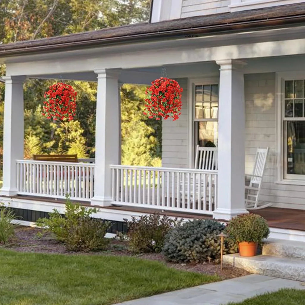 Artificial Flower New Artificial Hanging Flowers and Plants Easter Decoration 2025 UV-resistant and Realistic Room Decor Wedding