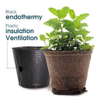 Black Plastic Seedling Pots Flower Plant Grow Container for Agriculture Vegetable Garden Nursery Transplant Growth Nutrition Bag